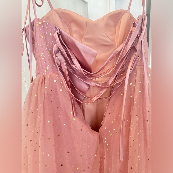 Starry PInk Tulle Prom Dress - Picture 7 of 7